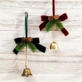thumbnail image 4 of 2pcs/set, Vintage Gold Christmas Bell, Christmas Bell for Decoration, Velvet Christmas Bell Ornaments, Metal Jingle Bells with Bows for Christmas Tree, Door Garland, Wreath & Holiday Decor, 4 of 4