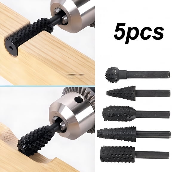 ZEPARO 5pcs/Set 1/4'' Drill Bits Set Cutting Tools For Woodworking Wood Carving