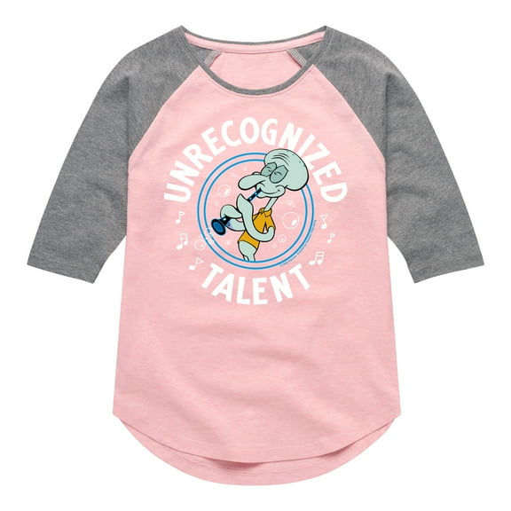 SpongeBob SquarePants - Unrecognized Talent - Toddler & Youth Girls Raglan Graphic T-Shirt