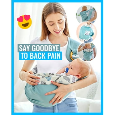BabyTuck-Easy Pain-Free Snap-On Baby Sling Carrier (Blue)