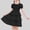 E210-Black, variant on hengsof Girls Cute Solid Color Dress Sweet Ruffle Bubble Sleeve Square Neck Dress Summer Casual Party Princess Skirt
