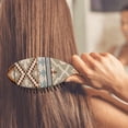 thumbnail image 4 of Mandala Hair Brush with Round-Tip Bristles - Gentle Detangling Paddle Brush for Women, Anti-Frizz & Scalp Massage, Boho Ethnic Design, 4 of 7