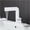 White, variant on Black Square Waterfall Bathroom Faucet Basin Mixer Tap Wide Spout Vessel Bath Fauet Hot Cold Water Single Handle Deck Mounted