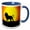 Blue/White, variant on 3drose, Vector Lion with Sun in the Background, 15oz Mug