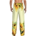 thumbnail image 3 of Junzan Men'S Pajama Pants Sunflowers On A Yellow Background Sleepwear Pants Pj Bottoms Drawstring And Pockets, 3 of 9