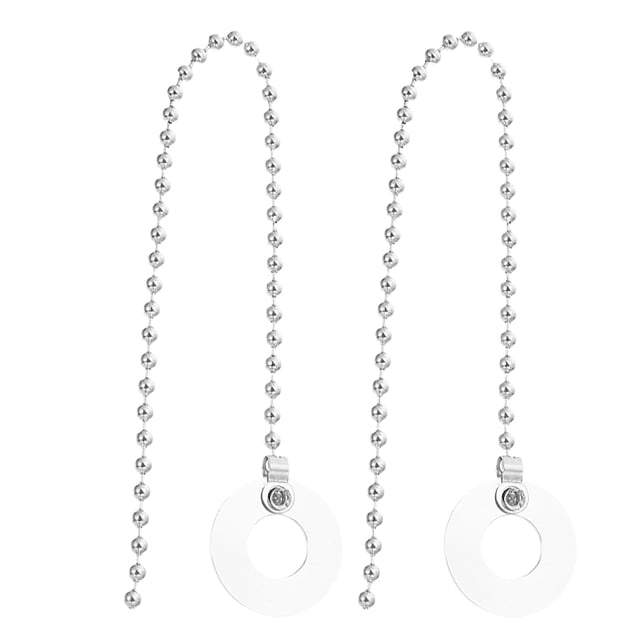 ETHZZLE 2Pcs Plated Silver Cymbal Chain for Rides and Crashes Drum Kit Extensions with Easy Installation