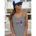 thumbnail image 2 of New Life Future Mom Art Racerback Tank Women -Image by Shutterstock, Female Small, 2 of 4