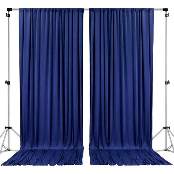 Cortinas de poliéster con telón de fondo AK TRADING CO., 3 x 3 m, azul marino