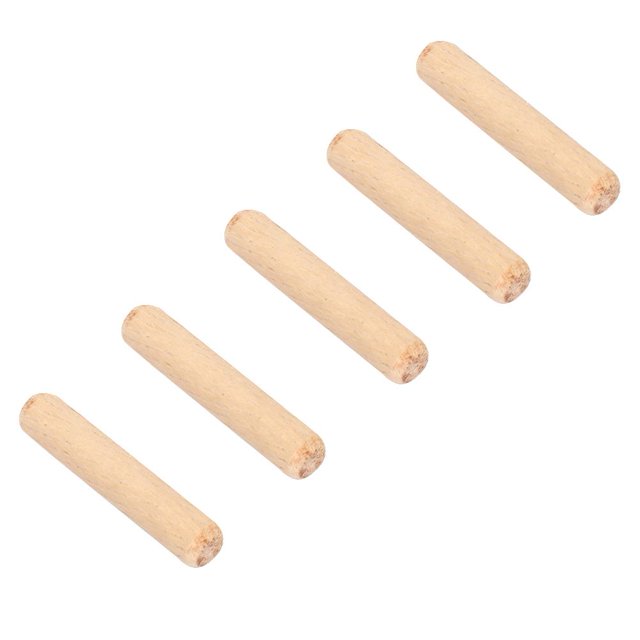 Noref 100 Pcs Épingles à Bois Rondes Cannelées pour Menuiserie