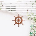 thumbnail image 4 of CIMAXIC Wooden Wall Hanging Rudder Decoration Mediterranean Style Rudder Decor for Home,13.78"X13.78"X0.98", 4 of 4