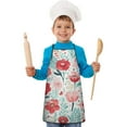 thumbnail image 2 of Pioneer Flower Floral Print Pattern Kids Aprons for Girls and Boys,Adjustable Neck Strap Toddler Aprons for Kids Cooking Baking, 2 of 7