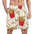 thumbnail image 1 of NICKSUN Shorts de Pyjama Amusants pour Hommes, Bas de Pyjama Courts Doux avec Poches, Frites, m, 1 of 5