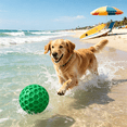 thumbnail image 3 of BESTSKY Tough Dog Chew Toys for Aggressive Chewers,Indestructible Dog Balls for Aggressive Chewers,Squeaky Balls for Dogs,Squeaky Toys for Large Dogs,Heavy Duty Ball, 3 of 6