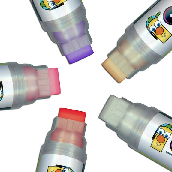 Cohas Liquid Chalk Wet Erase Markers, Big and Broad Tip, 5 Flower Hue Colors