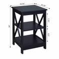 thumbnail image 6 of Convenience Concepts Oxford 23.75" Tall End Table with Shelves, Black, 6 of 11