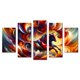 thumbnail image 1 of Cuadro decorativo para Sala, Comedor y Recamara, Abstracto Toro, Fuego, Furia, minimalista, moderno, elegante, juego de 5 piezas, 1 of 5