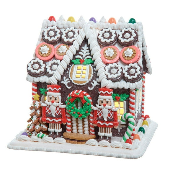 Kurt S. Adler GBJ0058 9.5 in. Battery Operated LED Gingerbread Cookie House
