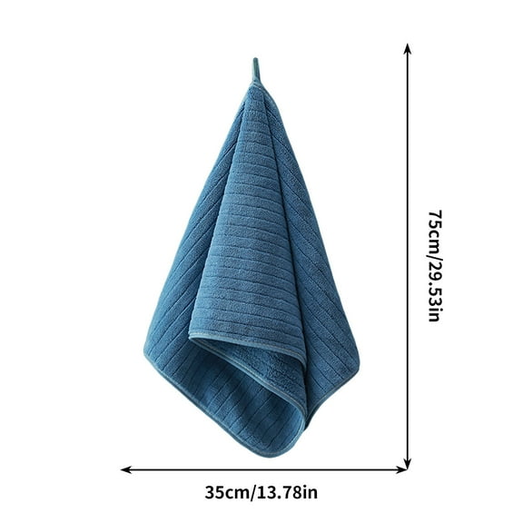 LanSuare Velvet Bath Towel for Adults, Striped Quick Dry Ultra Absorbent Face Towel, Soft Towel Suitable for Bathroom, Spa, Pool, Home