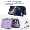thumbnail image 2 of Decase for iPhone 14 Pro Flip PU Leather Back Cover with 2-in-1 Detachable Magnetic Wallet with 5 Card Slots Compatible Mag-Safe and RFlD Blocking Kickstand and Wireless Charging,Purple, 2 of 8