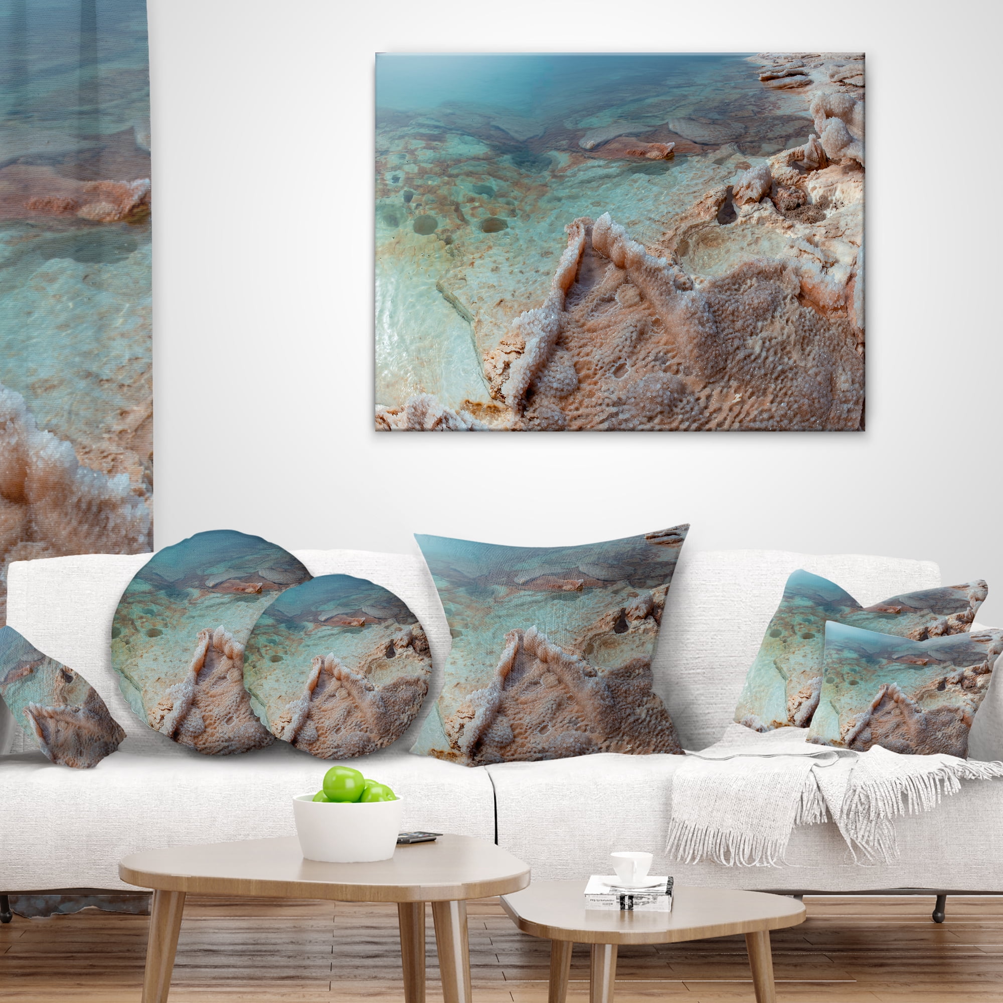 Designart 12" x 20" Multi-color Polyester Throw Pillow