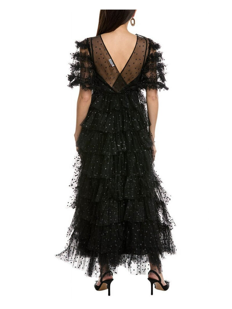 ★RED VALENTINO★ビジュー フリルワンピース ブラック サイズ38 RED Valentino womens Midi Dress, 38, Black - Walmart.com