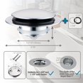 thumbnail image 2 of Tapón de desagüe de bañera WELSAN universal desplegable cromado, 2 of 7