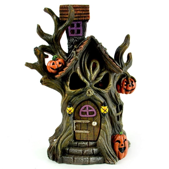 Midwest Design Imports LED Haunted Tree House, 7.5" x 5.5" x 10", Multicolor
