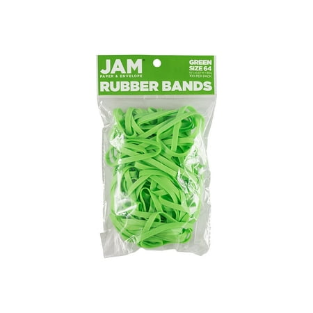 UPC: 0840108871092 | JAM Paper Rubber Bands Size 64 Green 100/Pack (33364RBgr) 33364RBGR