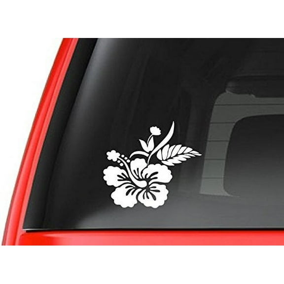Hawaiian Hibiscus Flower (T12) Vinyl Decal Sticker Car/Truck Laptop/Netbook Window
