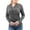 Gray, variant on Womens Casual Long Sleeve Tunic Tops V Neck T-Shirts Front Twist Knot Loose Blouses (M, Black)