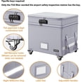 thumbnail image 5 of Fireproof Document Box with Lock, 2-Layer Rolling File Storage Organizer with Wheels, Large Portable Home Office Filing Cabinet Safe for Hanging Folders, Silver, 5 of 8
