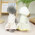 thumbnail image 2 of 2022 New Antique Pet Clothes Autumn And Winter Floral Velvet Skirt Teddy Small Dog Clothes Pet Skirt rose red 2XL, 2 of 9