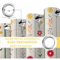 thumbnail image 4 of Spring Floral Blackout Curtains for Bedroom, Colorful Summer Flowers Vintage Botanical Thermal Insulated Kitchen Drapes with Grommets, Light Blocking Window Treatment, 2 Panels 42" x 84", 4 of 7