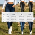 thumbnail image 3 of Qulqfy Petite Women's Jeans in Store Skinny Navy Stretchy High Waisted Denim Casual Jeans Womens Sweatpants XL, 3 of 6