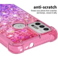 thumbnail image 4 of for Motorola Moto G10 Case Moto G30 Case with Creativity Clear Gradient Quicksand Glitter Flowing Liquid Floating TPU Case Bling Diamond Sparkle Cover for Moto G10 JB Pink Mauve, 4 of 14