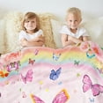 thumbnail image 6 of Butterfly Blanket for Girls, Butterfly Blanket for Baby Girls Kids, Soft Flannel Toddler Blanket Butterfly Easter Gift, Lightweight Fleece Throw for Birthday Children's Day Sofa Bed 30"x40", 6 of 7