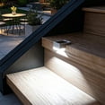 thumbnail image 4 of LiUMX Solar Powered Outdoor Step Light, Black Plastic Mini Wall Lamp with Auto Light Sensor, Waterproof Drill-Free Mount for Courtyards, Balconies, Patios, 4 of 6