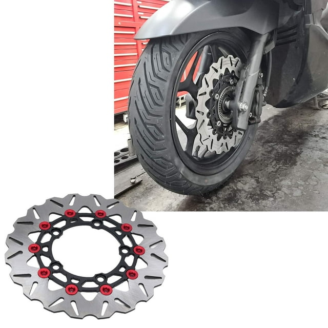 Disque de Frein avant de Moto, Disque de Frein de Roue avant, Acier Inoxydable, Alliage d'Aluminium, Convient au Remplacement pour Pcx125, Pcx150, Pcx160 avec Conception Améliorée, Amélioré