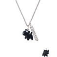 thumbnail image 2 of Delight Jewelry Resin Black Bull Terrier Dog Silvertone Forever Bar Charm Necklace, 23", 2 of 4