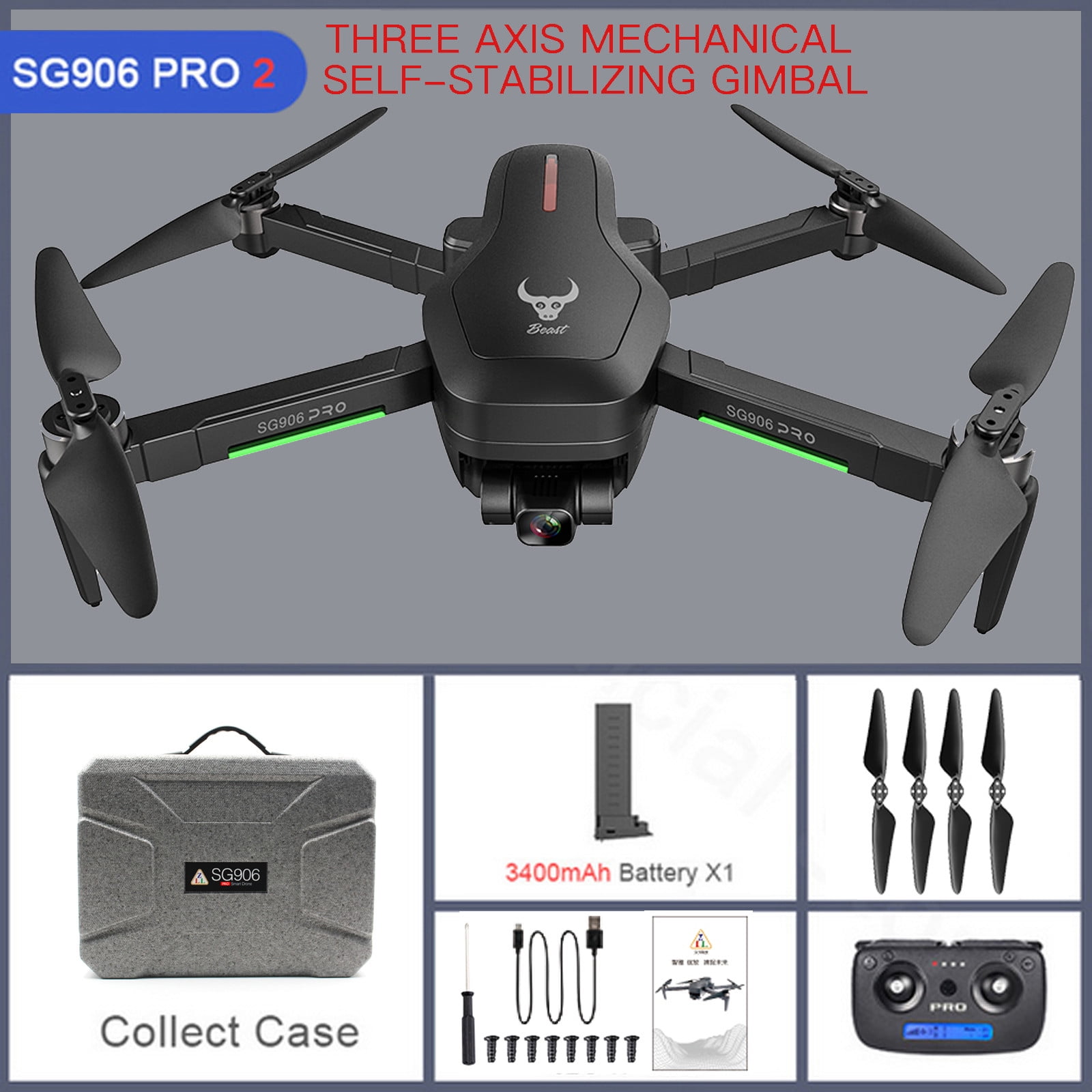 RC Quadcopters SG906 PRO Drone 4K GPS 2 axis Gimbal Camera 5G WIFI FPV Brushless 