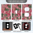 thumbnail image 3 of Light Switch Cover Switch Plate Outlet Cover Plug Cover for Electrical Duplex Outlets Strawberries and Green Leaves, 3 of 6
