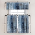 thumbnail image 5 of Blue Blackout Kitchen Curtains Tiers and Valances Set 3 Piece for Windows Grey Kitchen Window Curtains Set,Modern Abstract Art Valances for Living Room(36" Tiers Set), 5 of 5