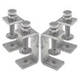 thumbnail image 1 of Adjustable 304 Stainless Steel Clamps with Screws, 65mm Wide Jaw Metal Clamps for DIY & Workshop (4-Pack), 1 of 5