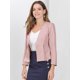 thumbnail image 2 of Oficina de trabajo para mujer, sin cuello, con cremallera, abrigo corto, traje, chaqueta, chaqueta cortada Rosa XL, 2 of 6