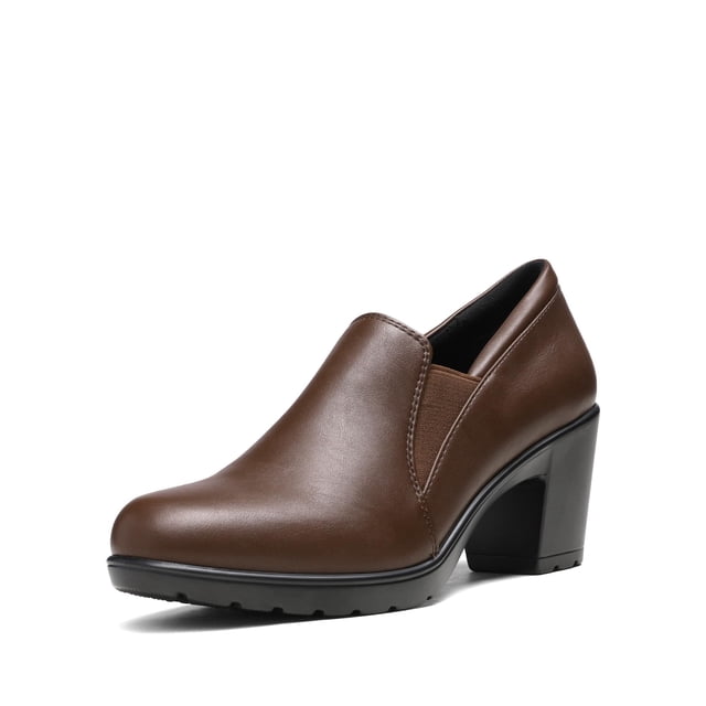 Zapatos DREAM PAIRS LOLA con tacón bajo grueso marrón talla 11