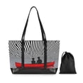 thumbnail image 7 of FORMRS Canvas Laptop Tote Bag for Women with 15.6" Computer Compartments Shoulder Handbag, Red Boat, 7 of 7