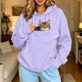 thumbnail image 2 of Pet Carrier Hoodies for Women Drawstring Long Sleeve Pullover Puppy Kitten Animal Holder tops Fall Winter Sweatshirts, 2 of 7