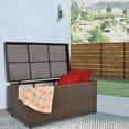 thumbnail image 3 of Afuera Living Coffre de Terrasse Moderne en Osier pour Rangement, Couleur Espresso, 3 of 3