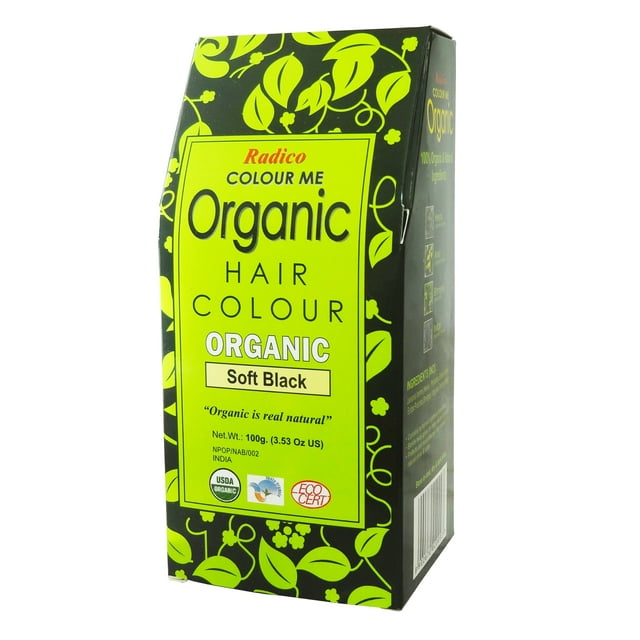 Radico Colour Me Organic Natural Hair Colour Soft Black 100g 1457