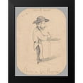 thumbnail image 2 of Monet, Claude 19x24 Black Modern Framed Museum Art Print Titled - Caricature of a Man in the Small Hat, 2 of 5